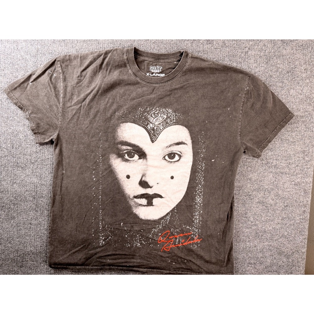 Goat Crew Star Wars Queen Amidala Graphic Tee XL Black Faded Cotton Shirt Mens